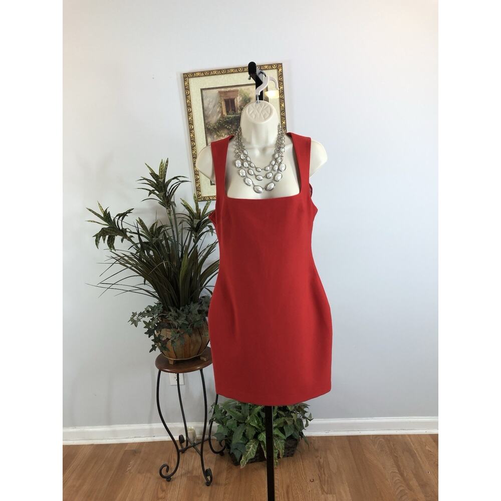 Likely Woman Sheath Dress 6 Sleeveless Square Neck Boho Cocktail Party Preppy